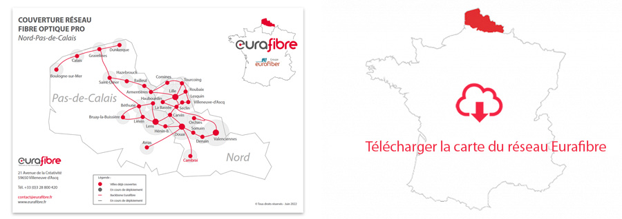 Télécharger la carte réseau fibre optique Eurafibre juin 2022